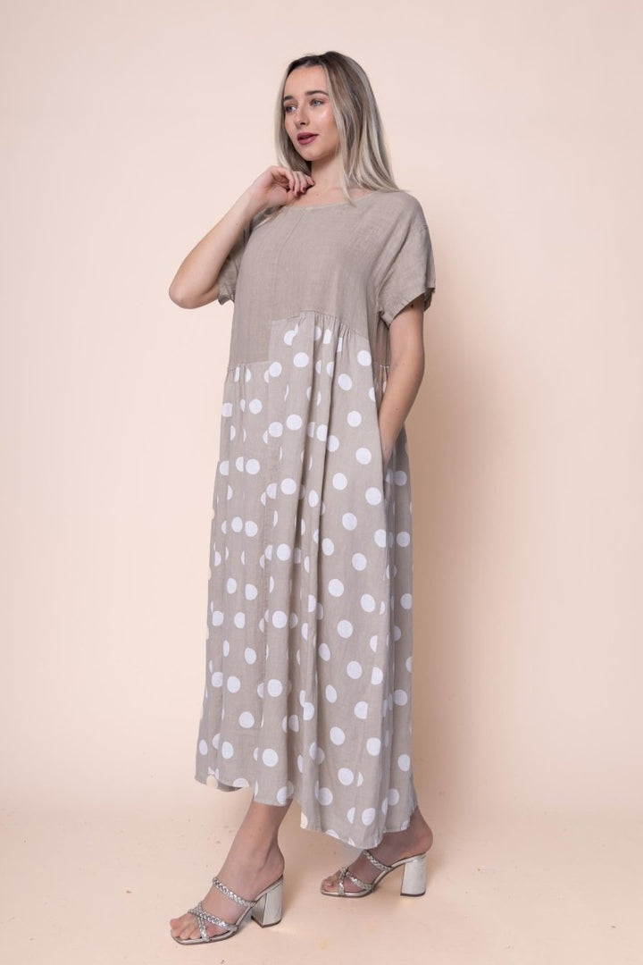 Linen Dress - OS1428-110 Made in Italy