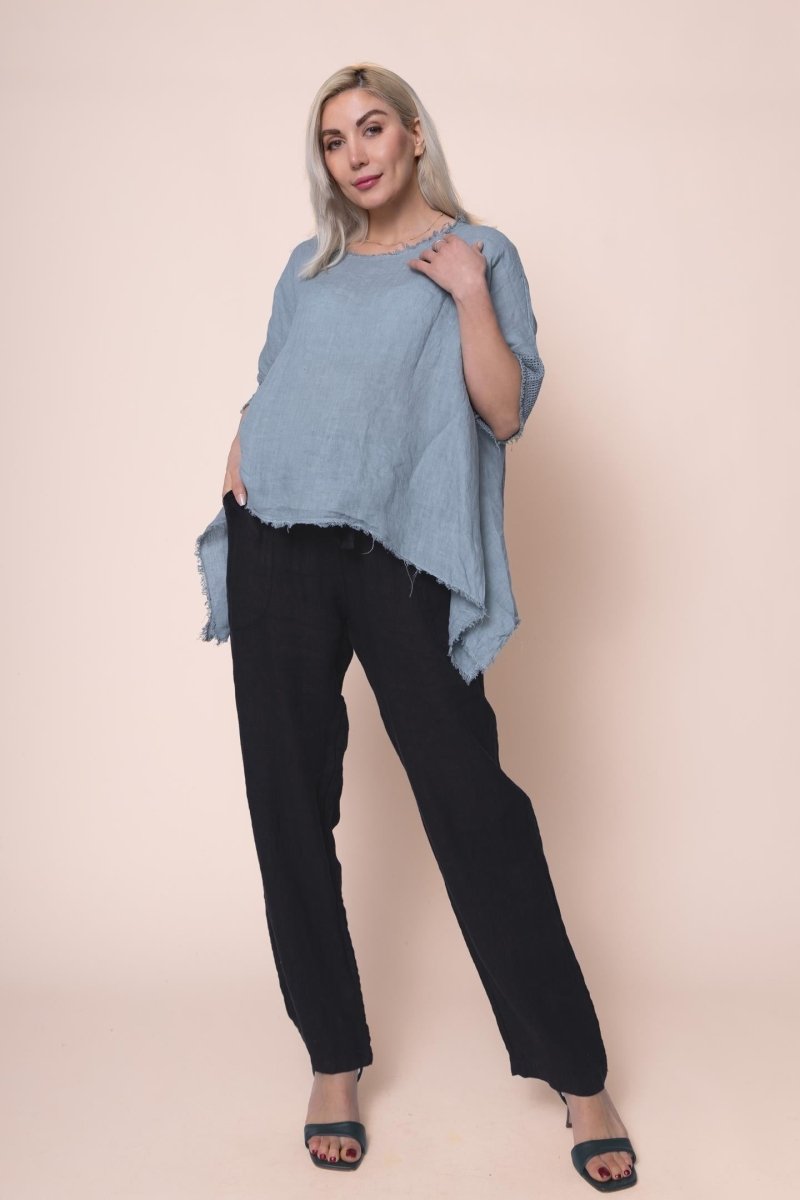 Linen Top - OS1430-56 - Breathable Naturals | Glam & Fame Clothing
