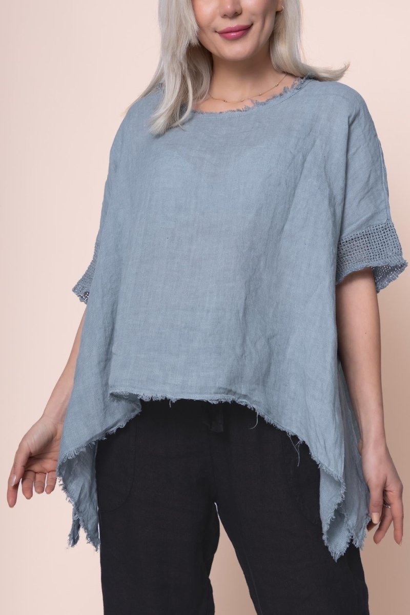 Linen Top - OS1430-56 - Breathable Naturals | Glam & Fame Clothing