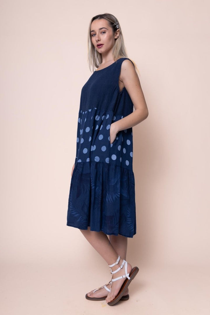 Linen Dress - OS1432-71 Made in Italy