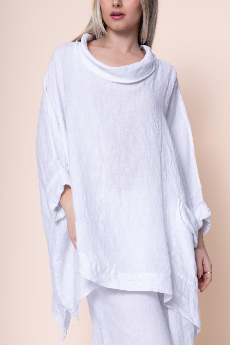Linen Top OS1437-11 - Breathable Naturals | Glam & Fame Clothing