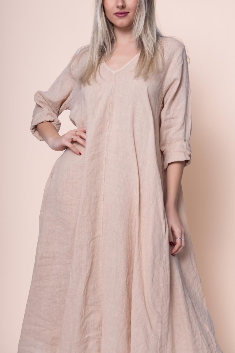 Linen Dress - OS1441-110 Made in Italy