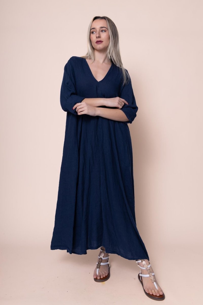 Linen Dress - OS1441-71 Made in Italy