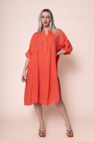 Linen Dress - OS1443-116 Made in Italy