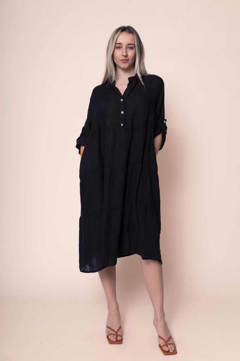 Linen Dress - OS1443-74 Made in Italy