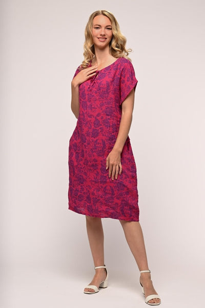 Premium French Linen Dress Toile Print