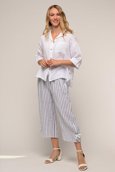 Premium French Linen Shirt Relaxed Fit - Breathable Naturals | Glam & Fame Clothing